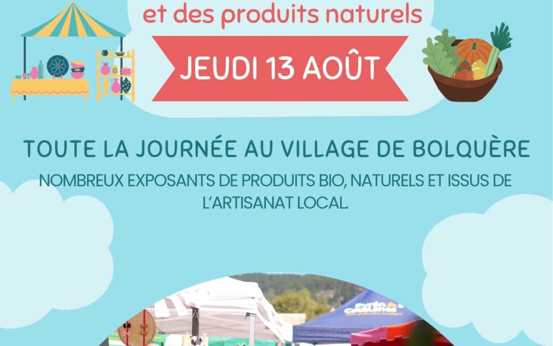 FOIRE AU BIO, PRODUITS NATURELS ET DE L’ARTISANAT LOCAL